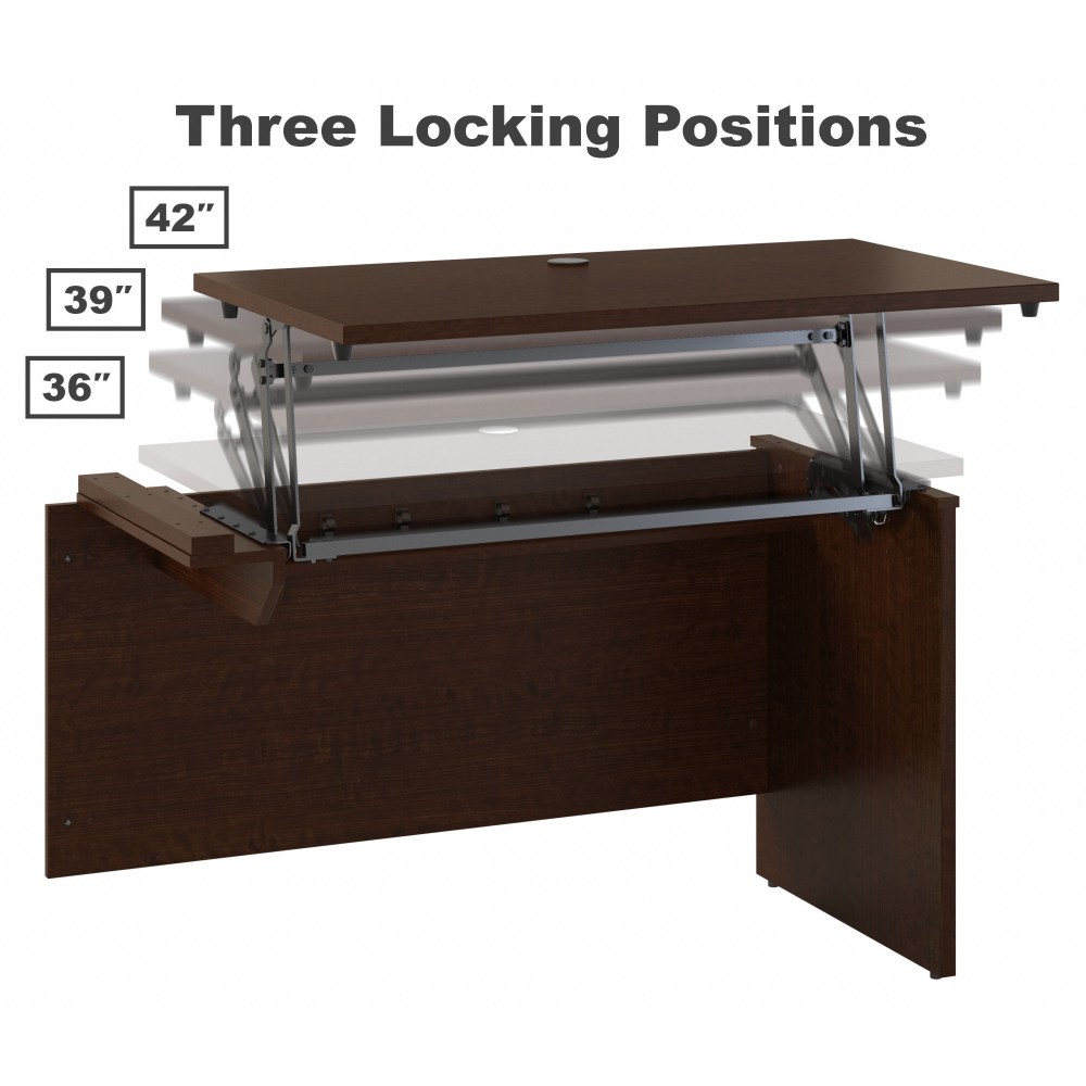 Series C 72W x 30D 3 Position Sit to Stand L Shaped Desk with Hutch and Mobile File Cabinet