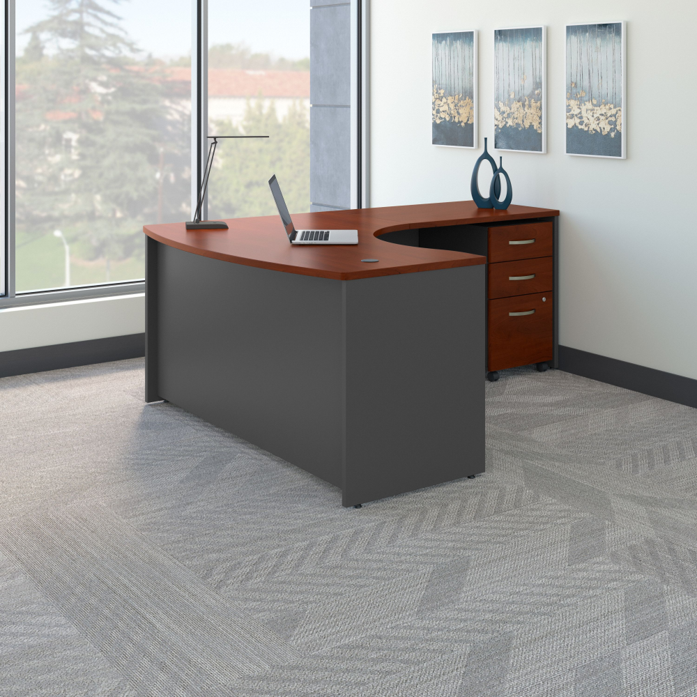 Series C Right Handed L Shaped Desk with Mobile File Cabinet