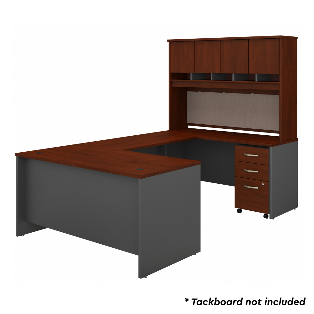 Series C 60W U Shaped Desk with Hutch and Mobile File Cabinet
