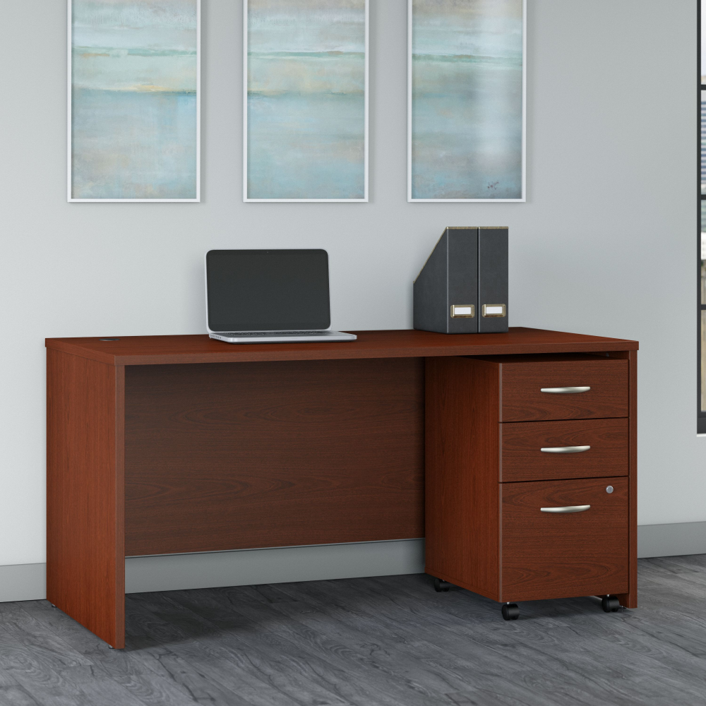 Series C 60W x 30D Office Desk with 3 Drawer Mobile File Cabinet
