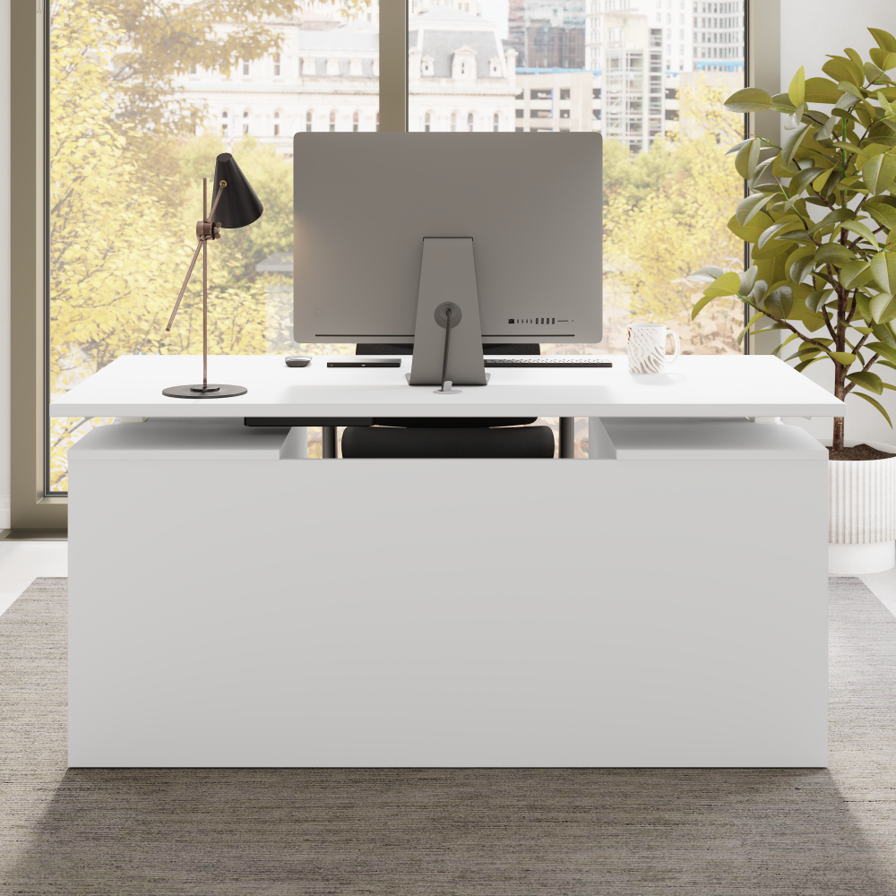 Stratus 60W x 30D Electric Standing Desk with Drawers and Modesty Panel