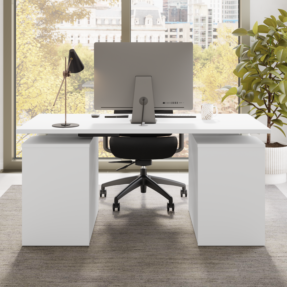 Stratus 60W x 30D Electric Height Adjustable Standing Desk with Drawers