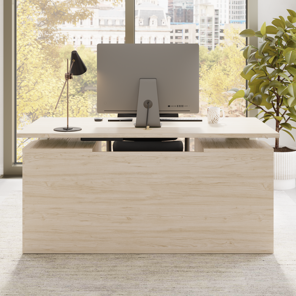 Stratus 60W x 30D Electric Standing Desk with Drawers and Modesty Panel