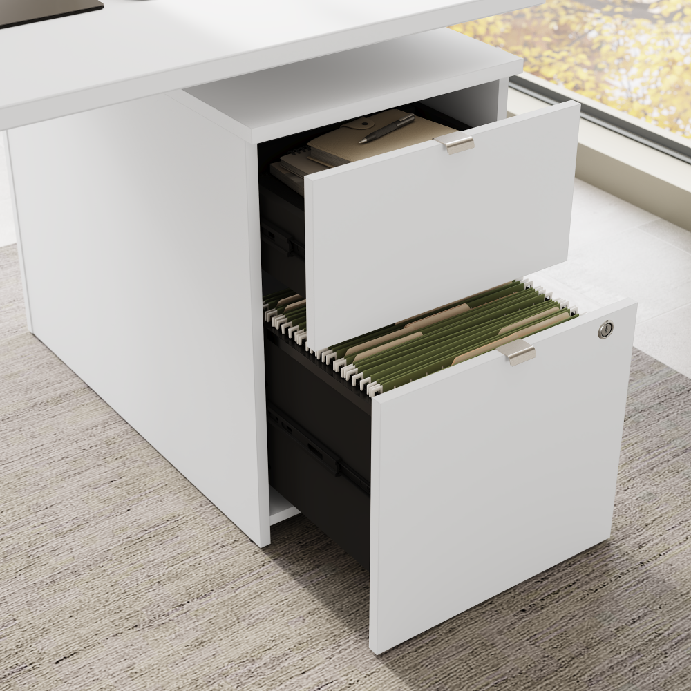 Stratus 60W x 30D Electric Height Adjustable Standing Desk with Drawers